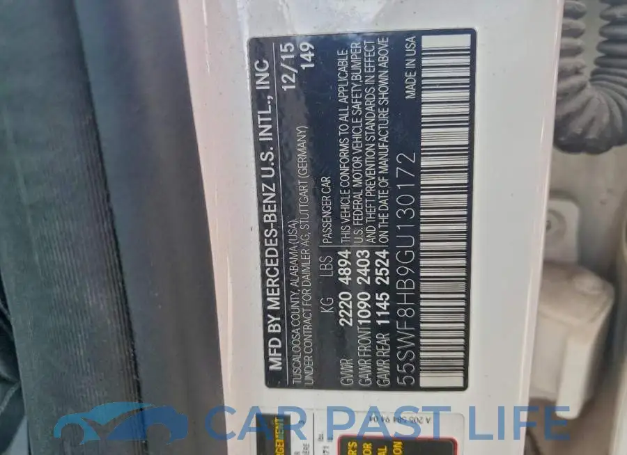 55SWF8HB9GU130172# 12