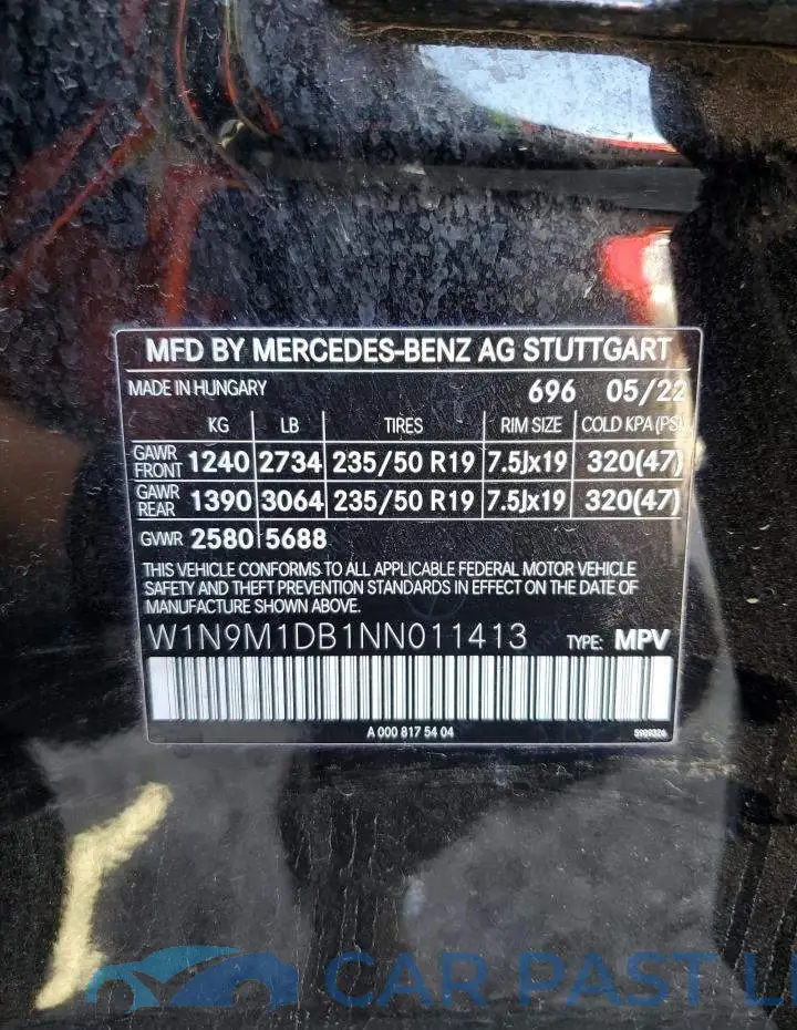 W1N9M1DB1NN011413# 13