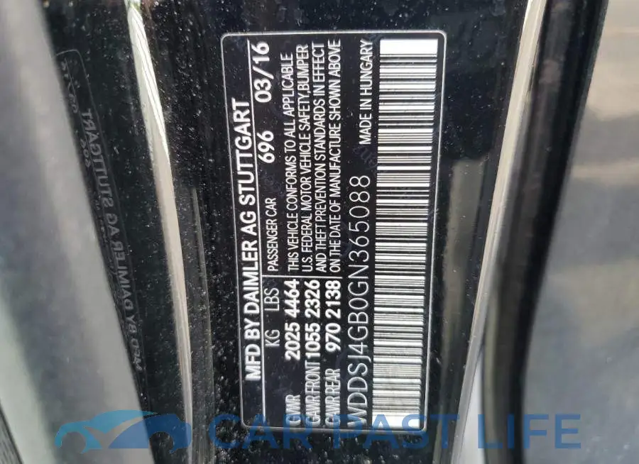 WDDSJ4GB0GN365088# 12