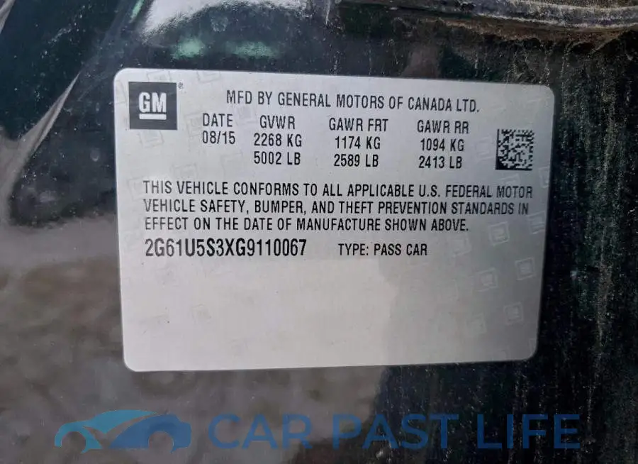 2G61U5S3XG9110067# 12