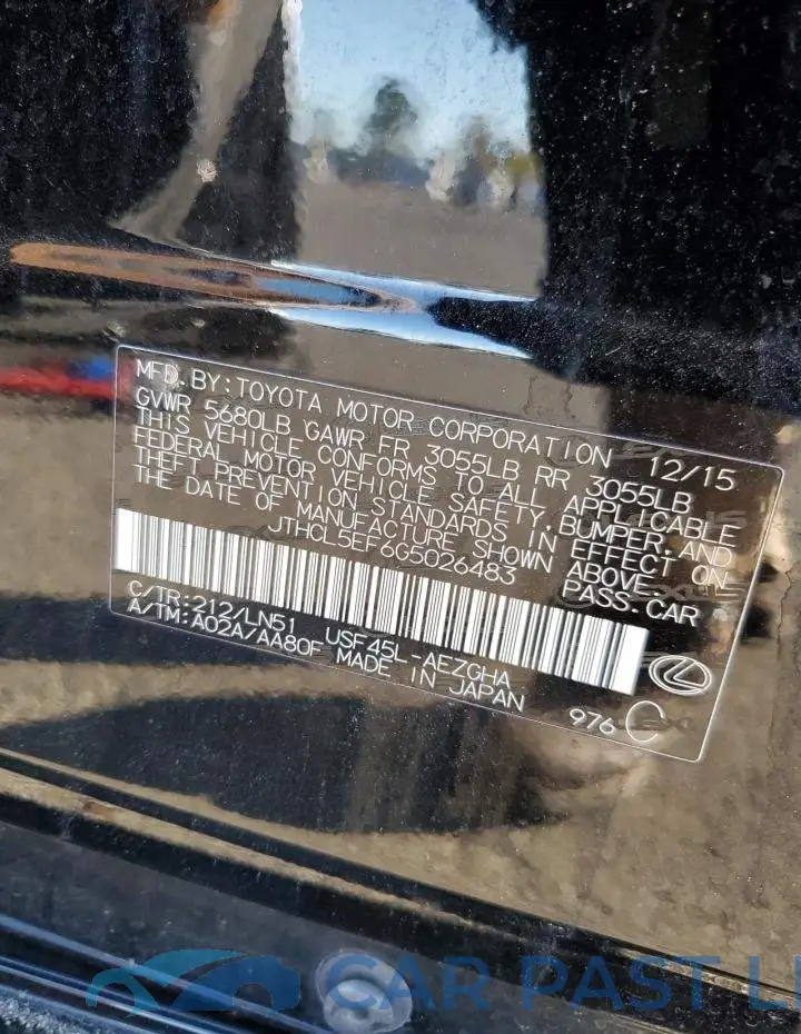 JTHCL5EF6G5026483# 13