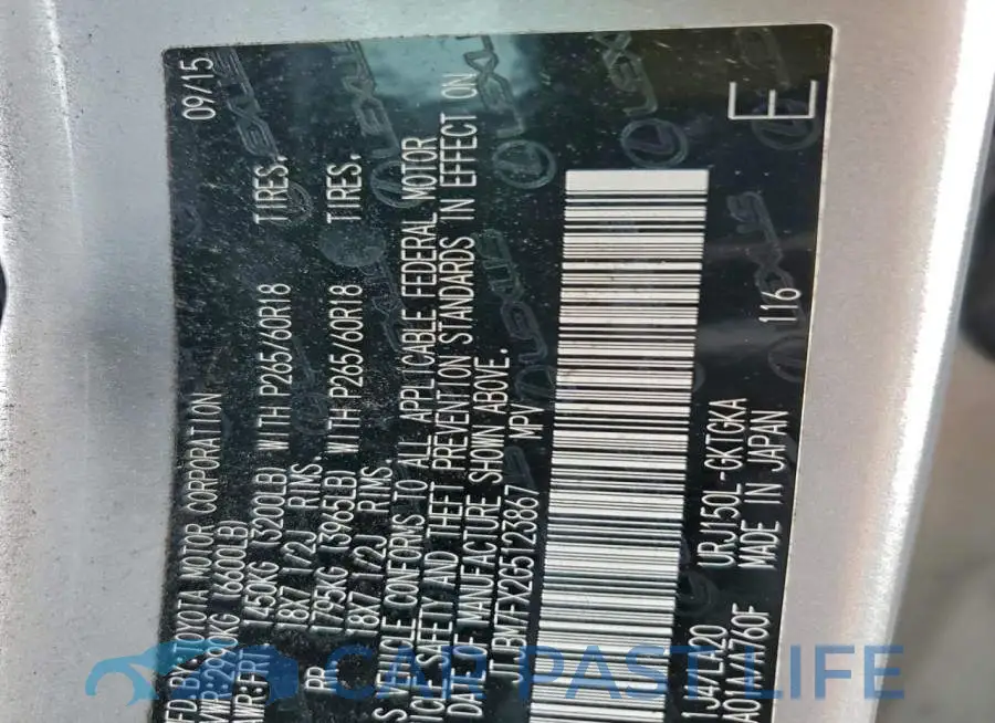 JTJBM7FX2G5123867# 13