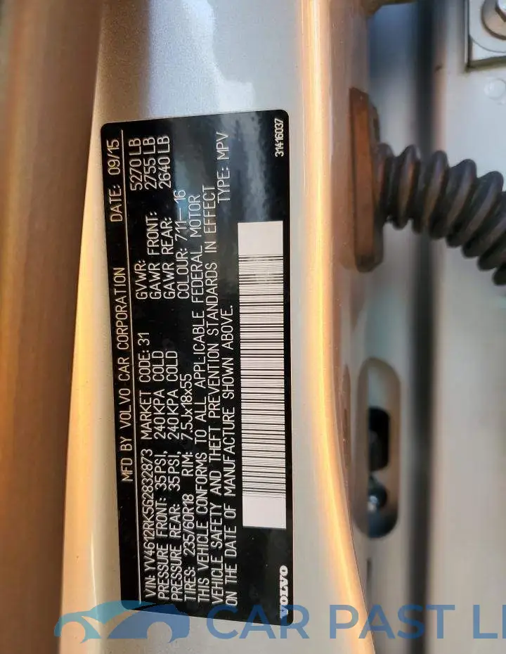 YV4612RK5G2832873# 14
