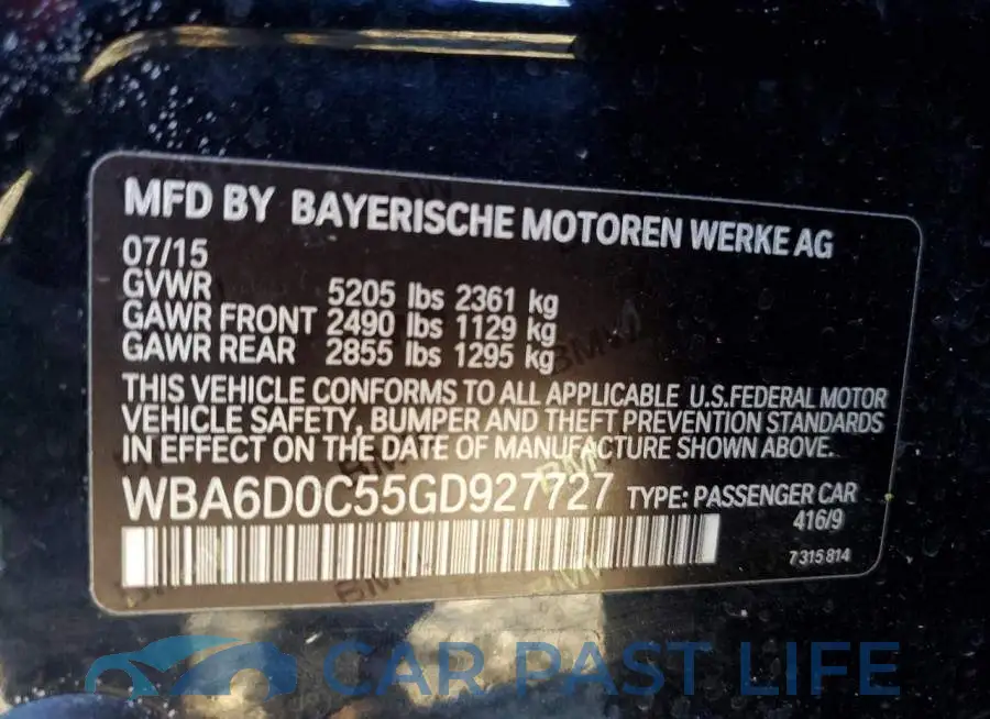 WBA6D0C55GD927727# 12