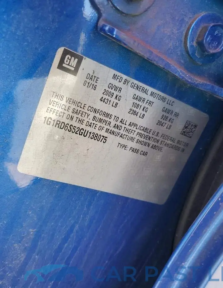 1G1RD6S52GU138075# 12