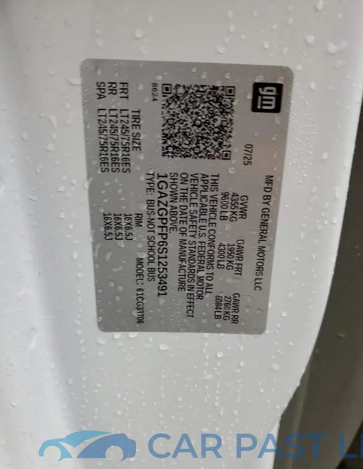 1GAZGPFP6S1253491# 14
