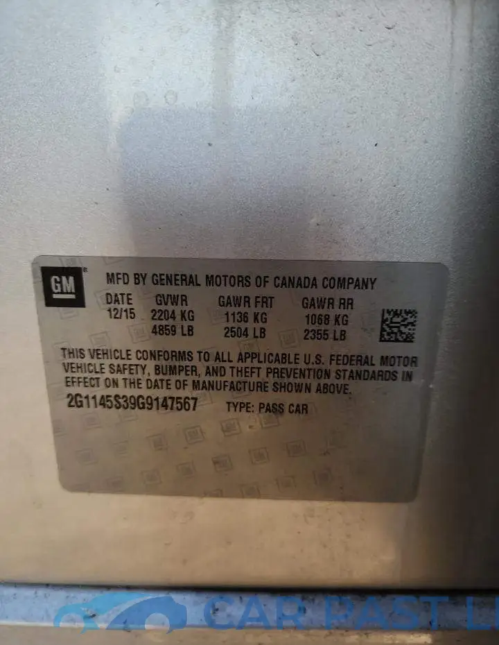 2G1145S39G9147567# 13