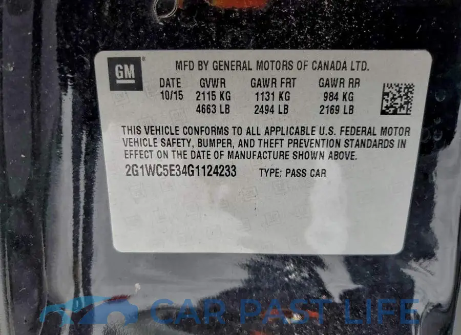 2G1WC5E34G1124233# 12