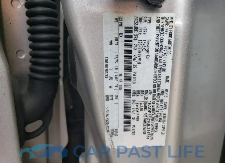 1FADP3E21GL211733# 12