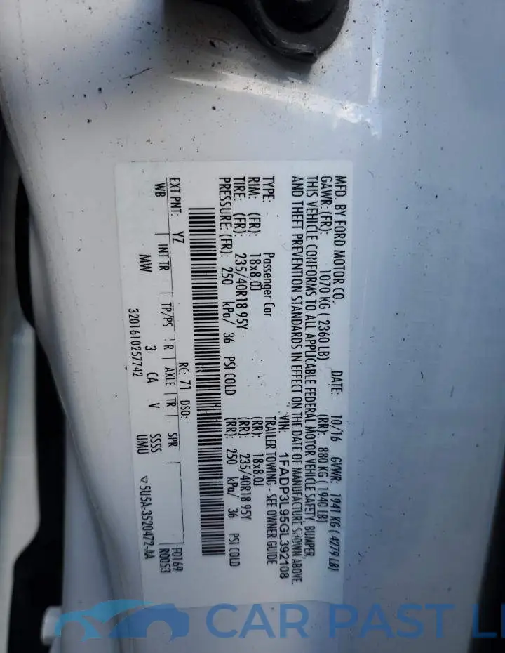 1FADP3L95GL392108# 14