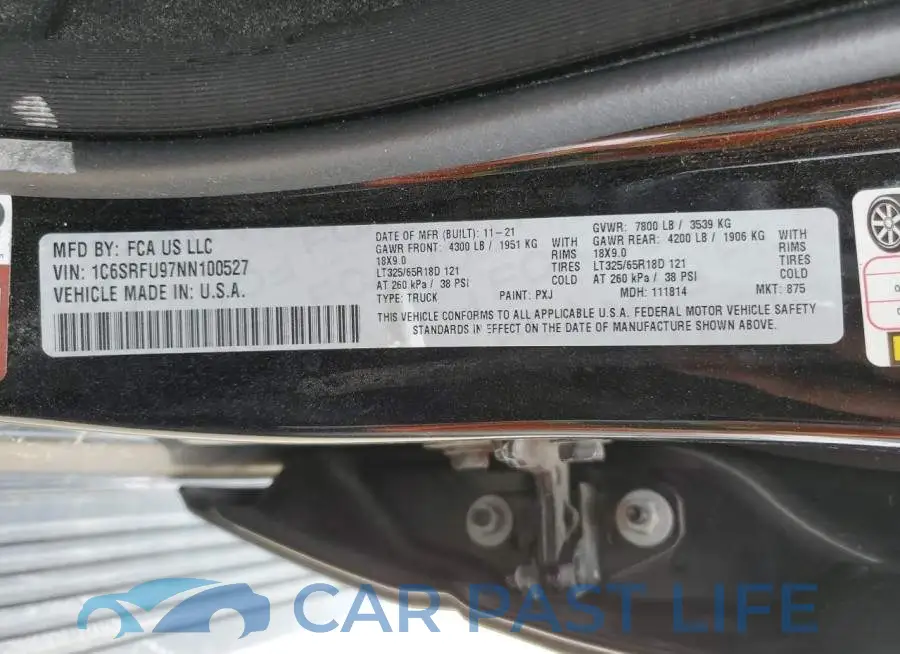 1C6SRFU97NN100527# 12