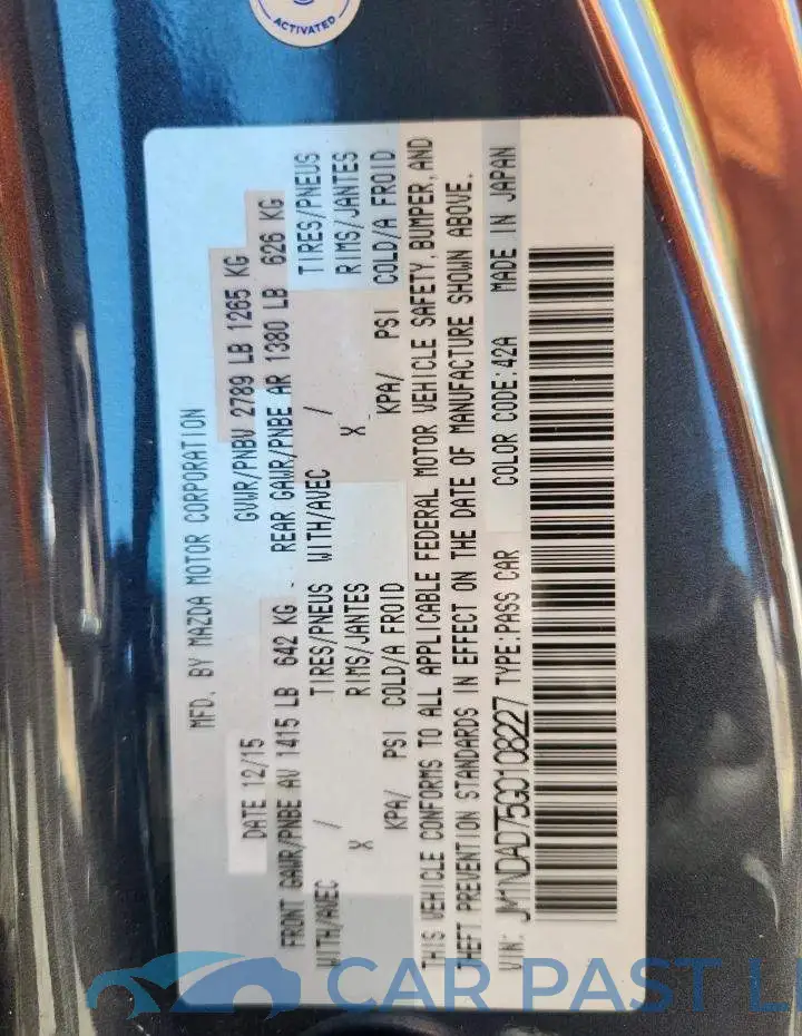 JM1NDAD75G0108227# 12