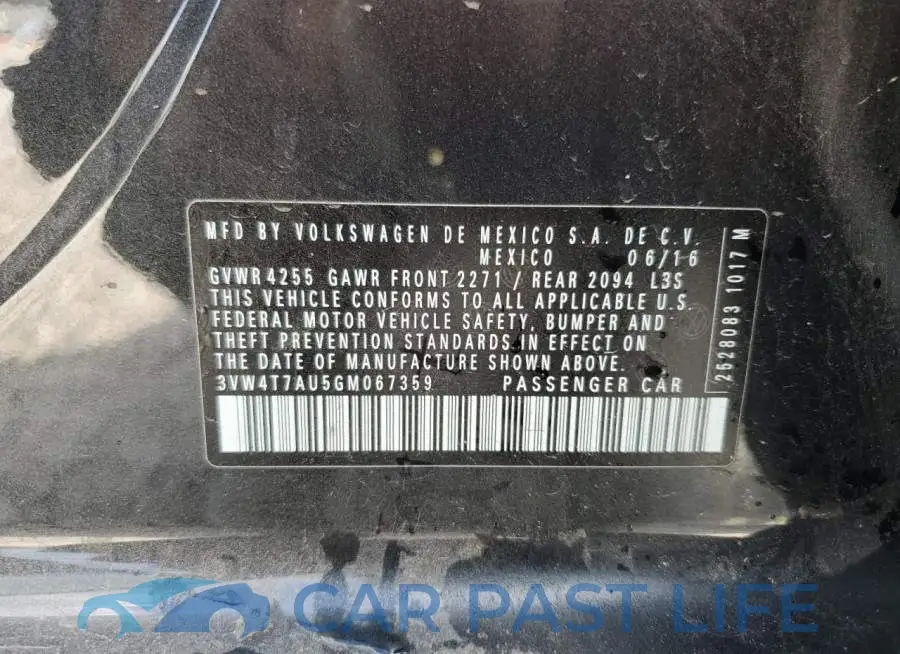 3VW4T7AU5GM067359# 12