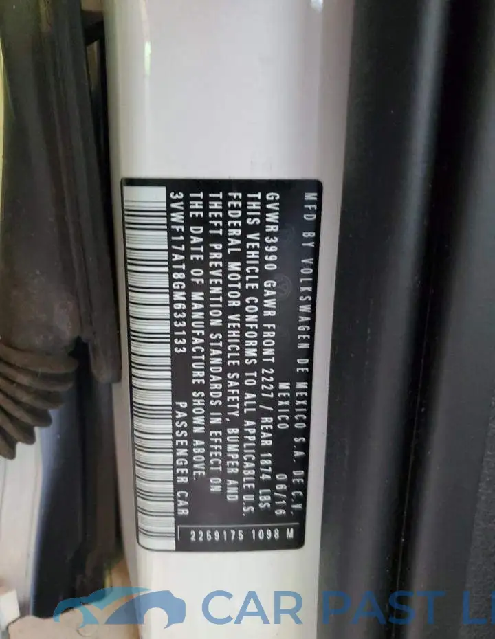 3VWF17AT8GM633133# 12