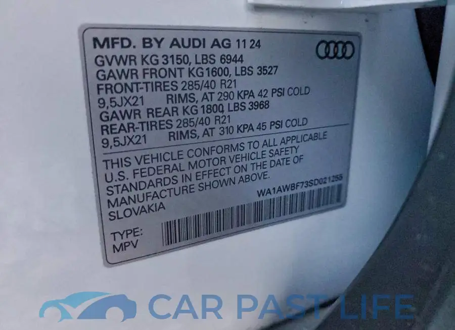 WA1AWBF73SD021255# 13