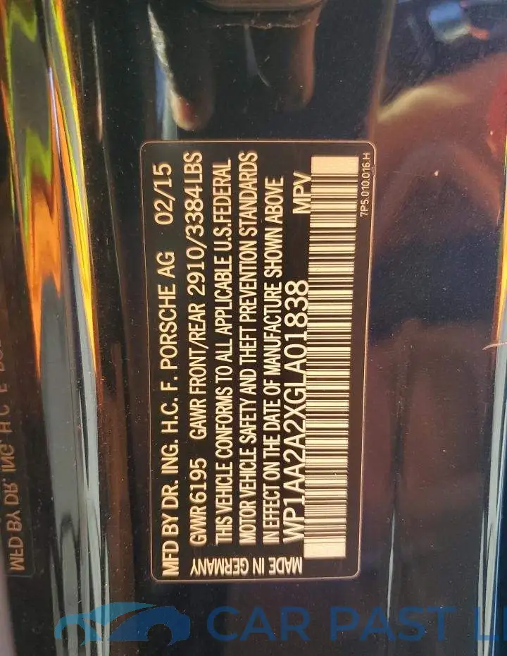 WP1AA2A2XGLA01838# 13
