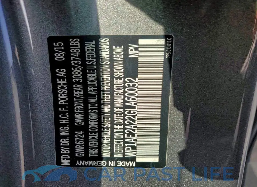WP1AE2A22GLA60032# 12