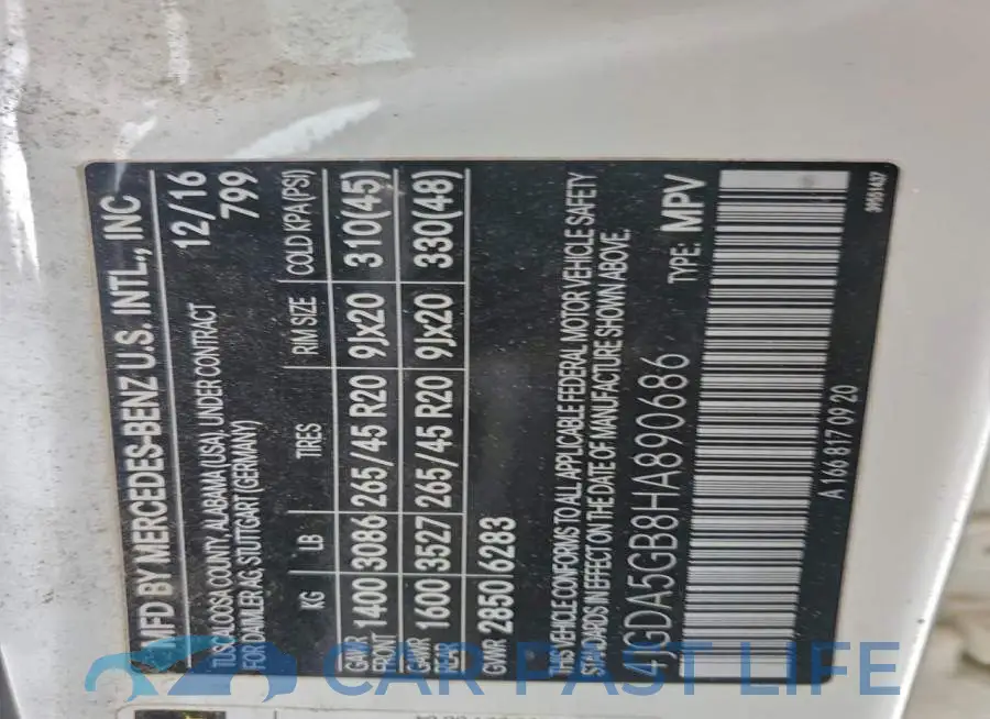4JGDA5GB8HA890686# 13