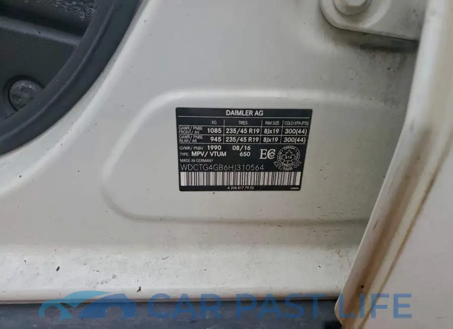 WDCTG4GB6HJ310564# 13