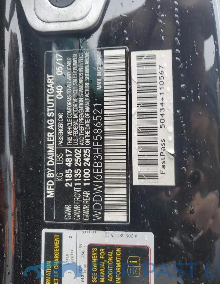 WDDWJ6EB3HF586521# 12