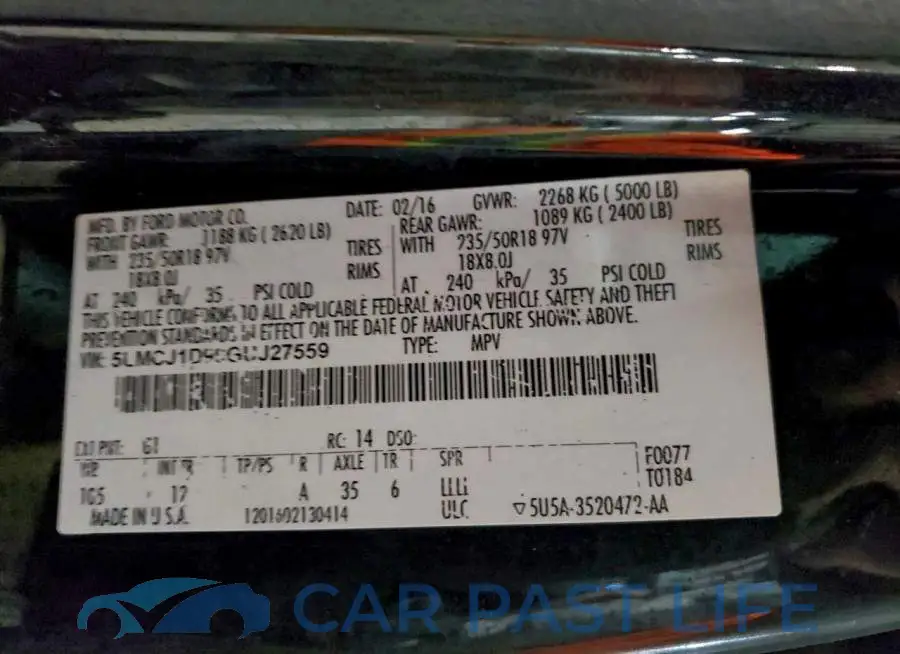 5LMCJ1D90GUJ27559# 13