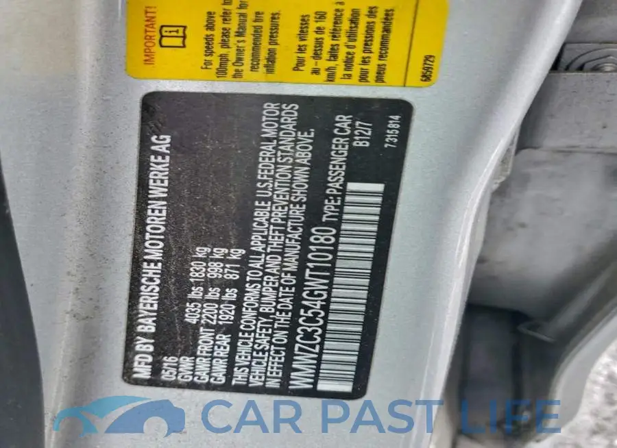 WMWZC3C54GWT10180# 12