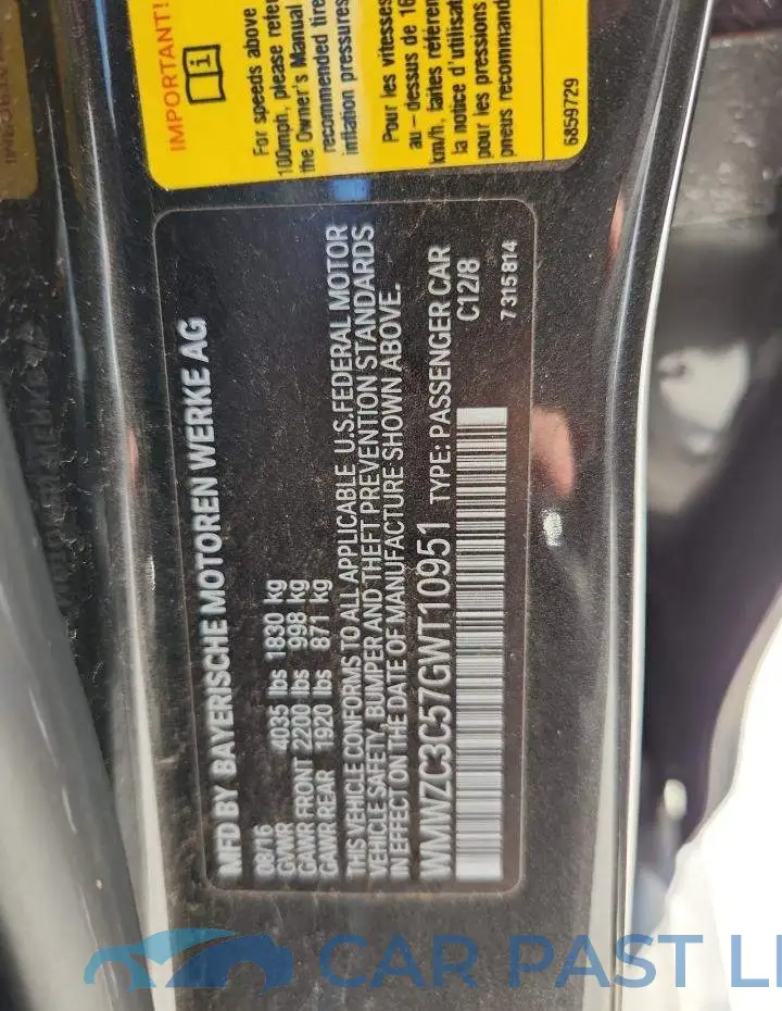 WMWZC3C57GWT10951# 14