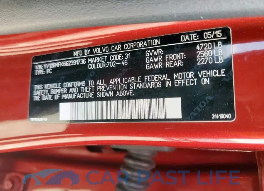 YV126MFK6G2391736# 12