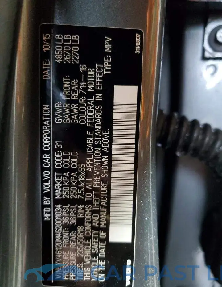 YV4612UM4G2001034# 13