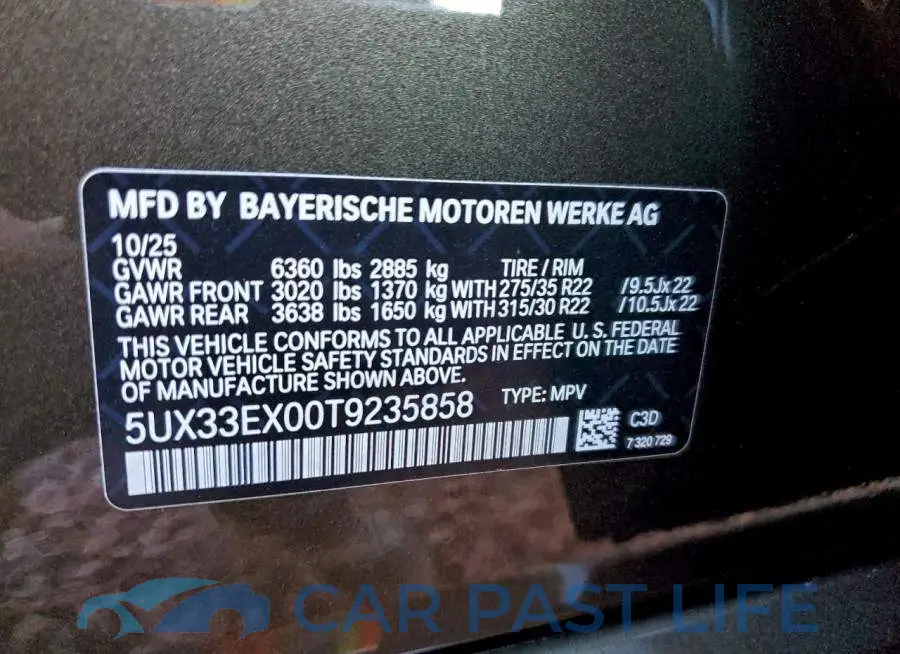 5UX33EX00T9235858# 14