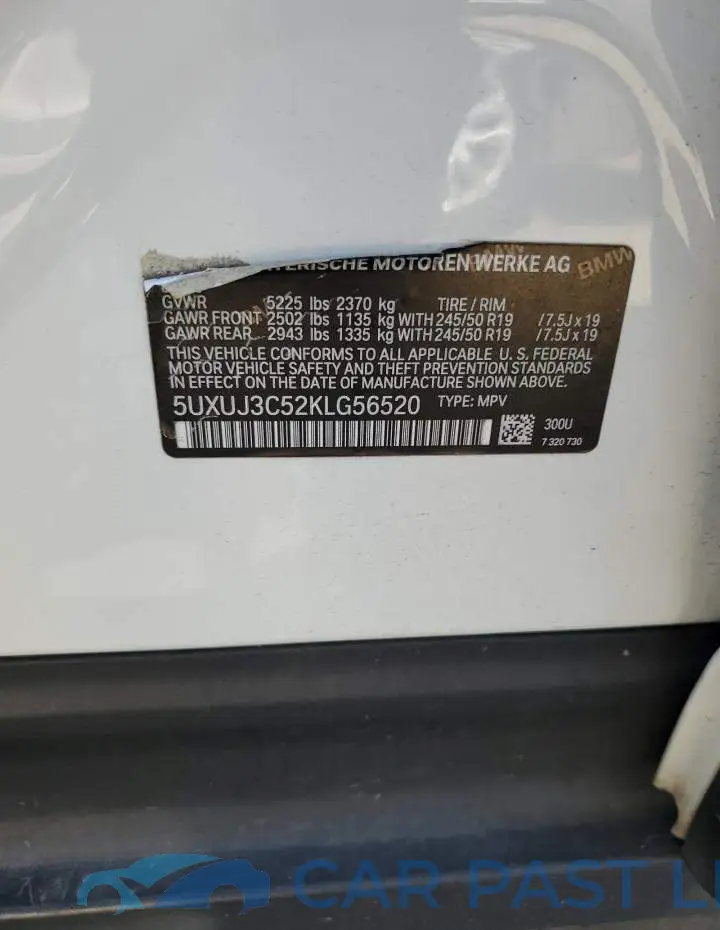 5UXUJ3C52KLG56520# 13
