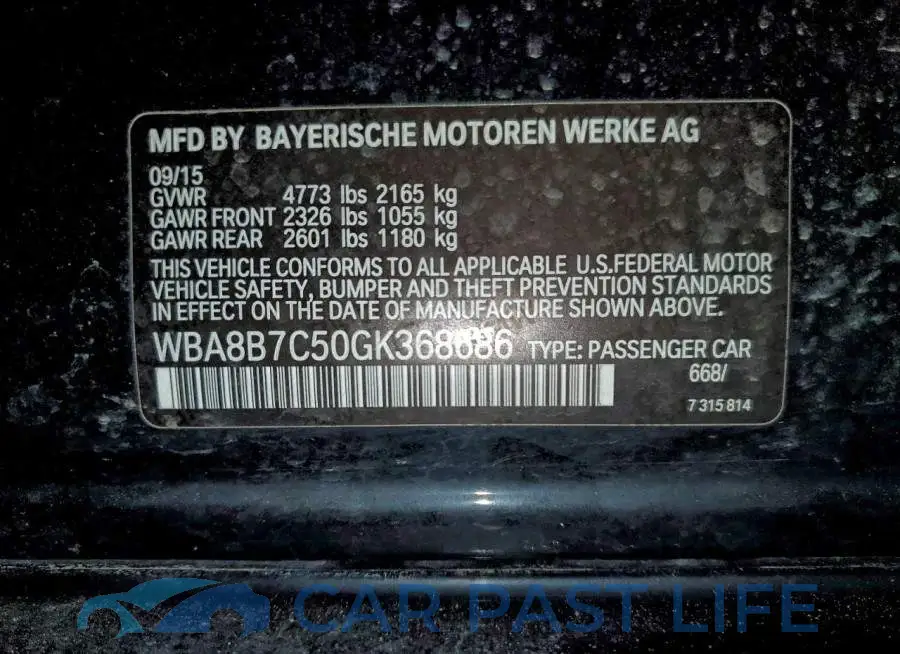 WBA8B7C50GK368686# 12