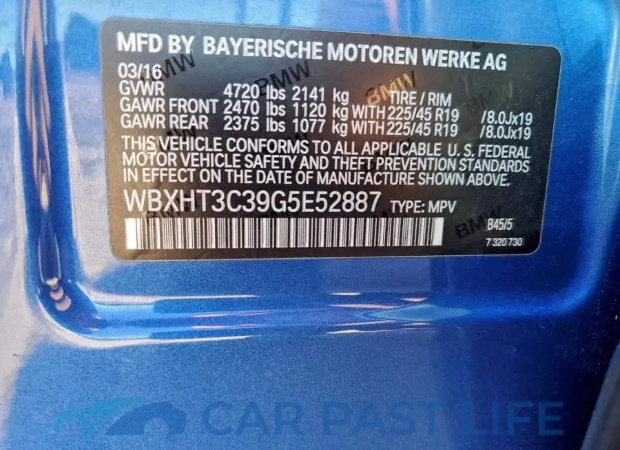 WBXHT3C39G5E52887# 14