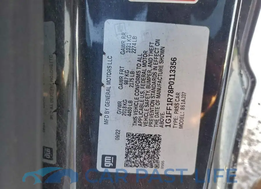 1G1FF1R78P0113356# 12