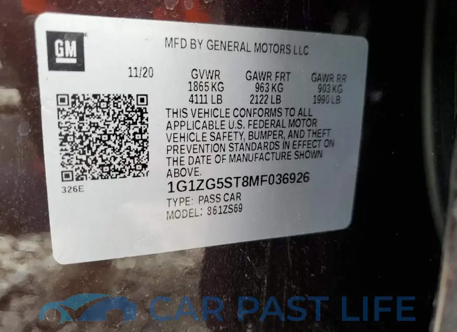 1G1ZG5ST8MF036926# 12