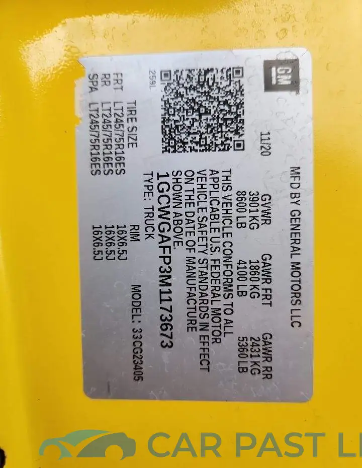 1GCWGAFP3M1173673# 13