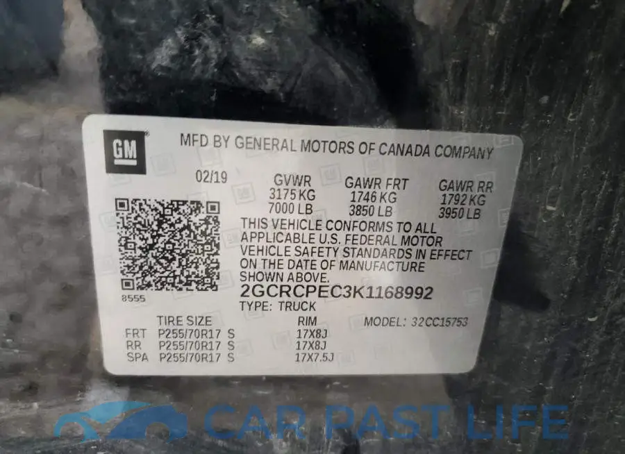 2GCRCPEC3K1168992# 12
