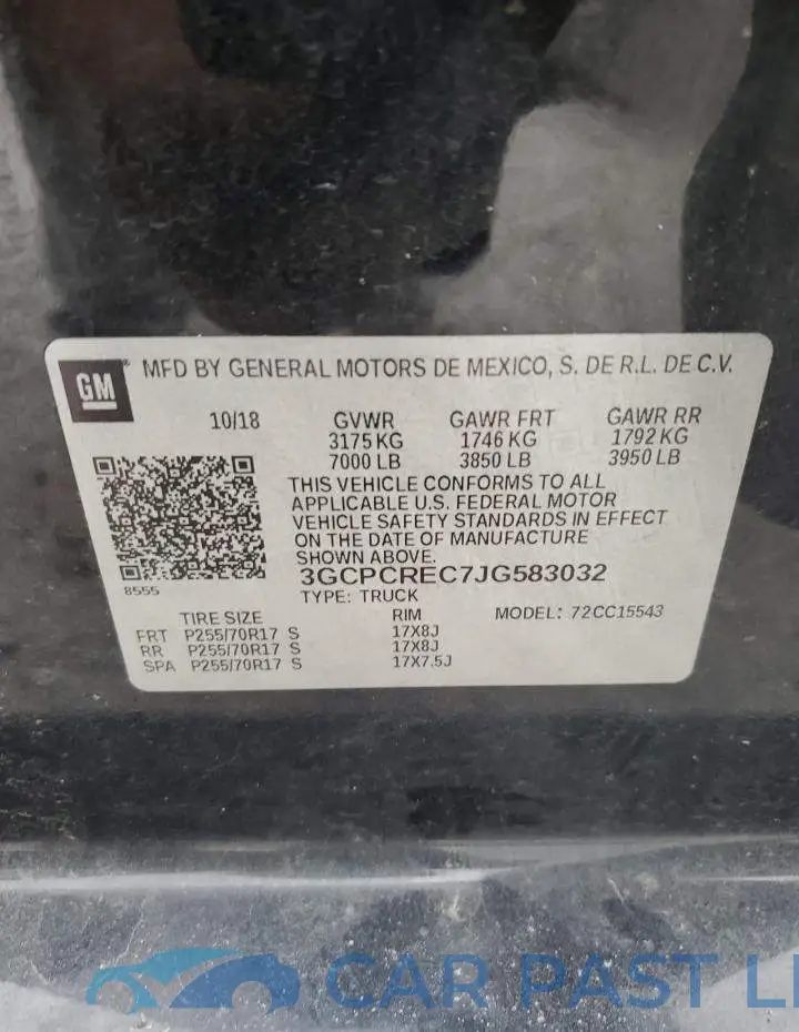 3GCPCREC7JG583032# 12