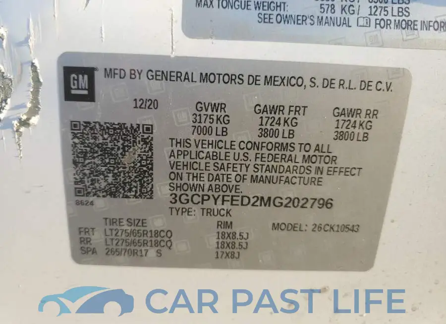 3GCPYFED2MG202796# 12