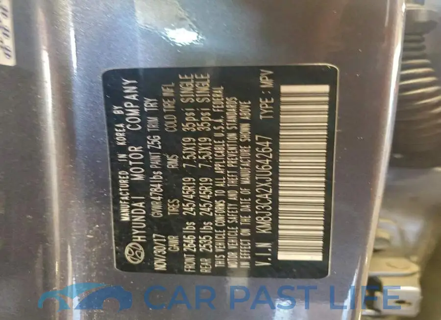 KM8J3CA2XJU642647# 13