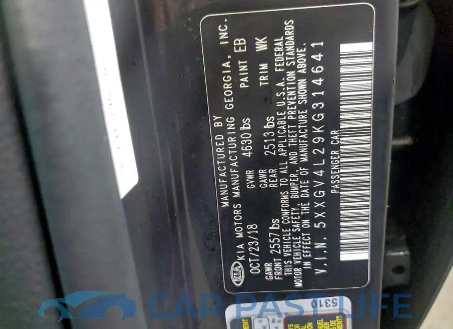 5XXGV4L29KG314641# 12