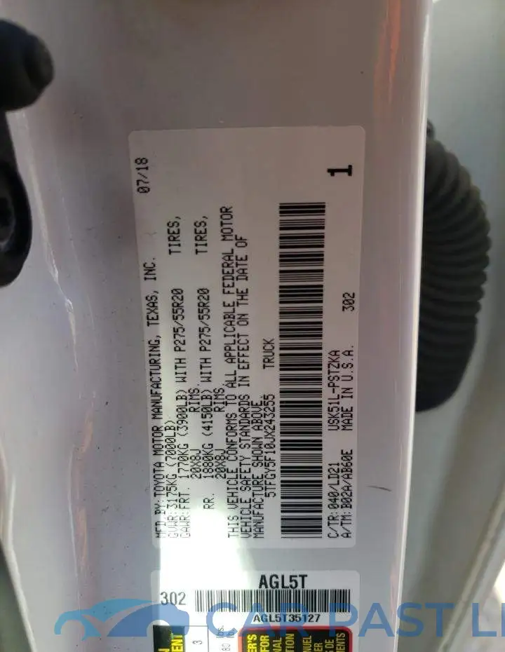 5TFGY5F10JX243255# 12