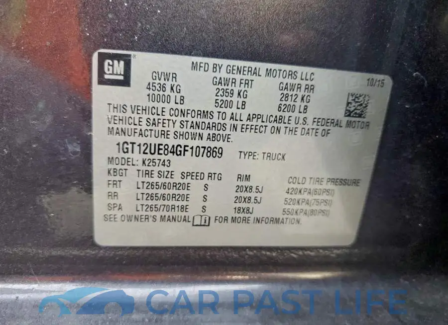 1GT12UE84GF107869# 12