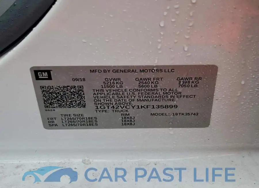 1GT42VCY1KF135899# 12