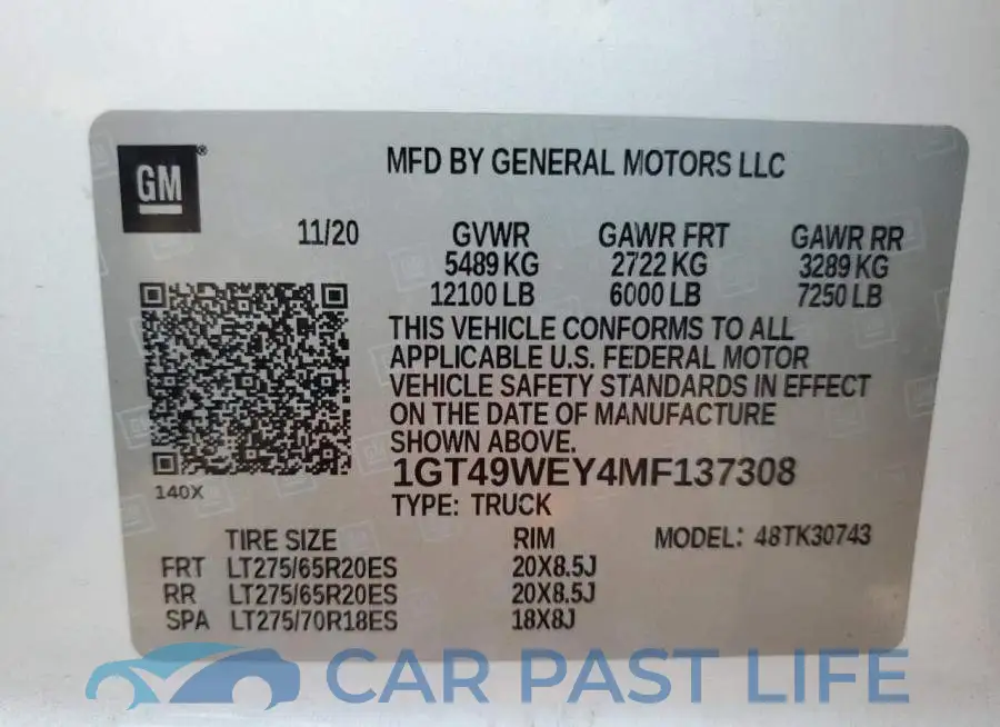1GT49WEY4MF137308# 12