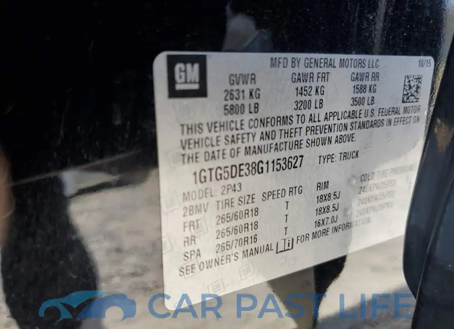 1GTG5DE38G1153627# 13