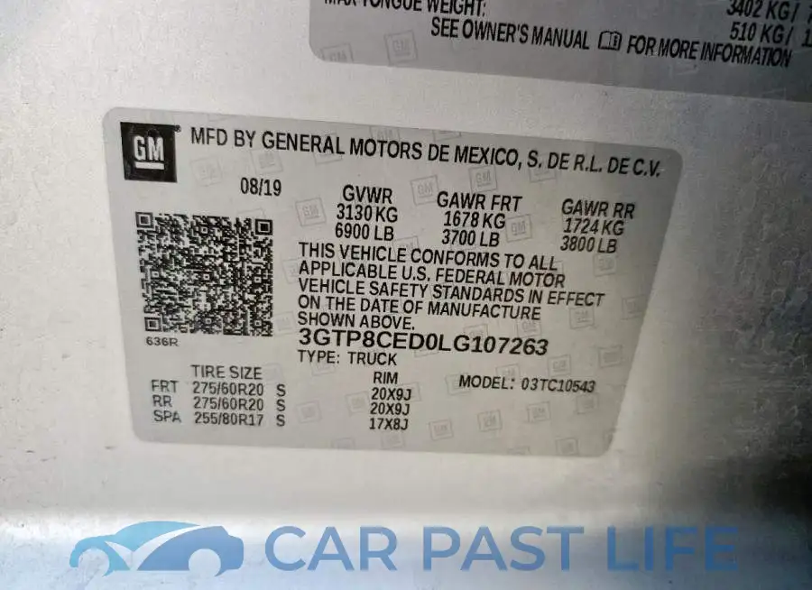 3GTP8CED0LG107263# 13