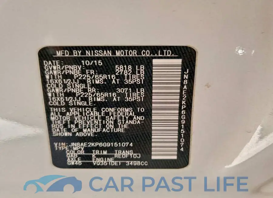 JN8AE2KP6G9151074# 13