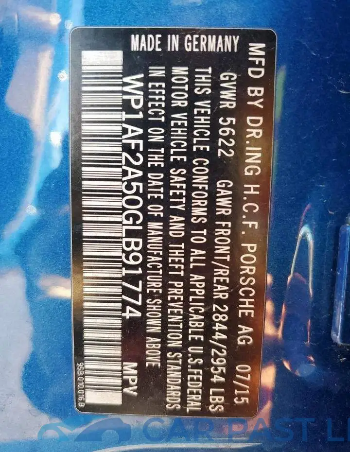 WP1AF2A50GLB91774# 13