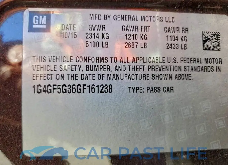 1G4GF5G36GF161238# 12